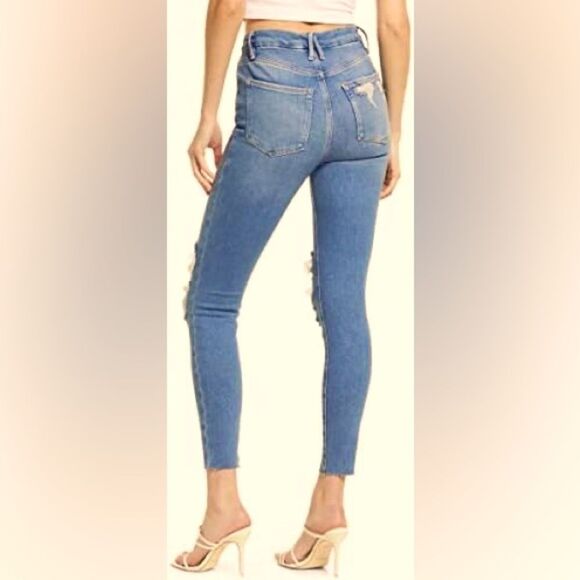 Good American Good Waist high rise Skinny Jeans Size 25 - Picture 2 of 11